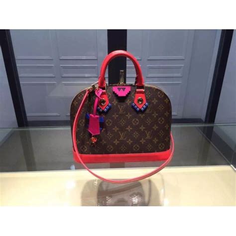 lv m41661|Authentic Louis Vuitton Monogram Alma PM Totem Hand Bag .